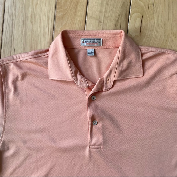 Peter Millar Summer Comfort Men’s Golf Polo | Orange - Picture 3 of 10